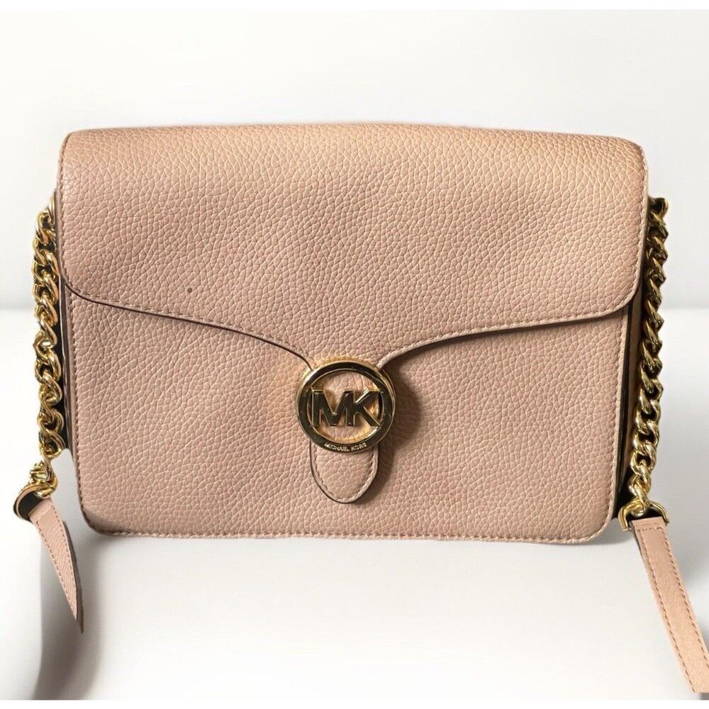MICHAEL KORS VANNA MD SHOULDER FLAP PEBBLED LEATHER CROSSBODY